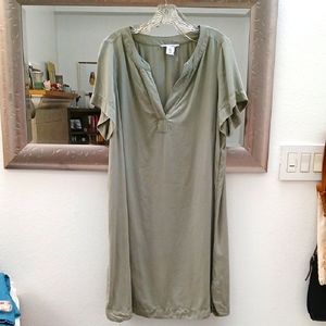 Women's Olive Green Loose Fit Dress